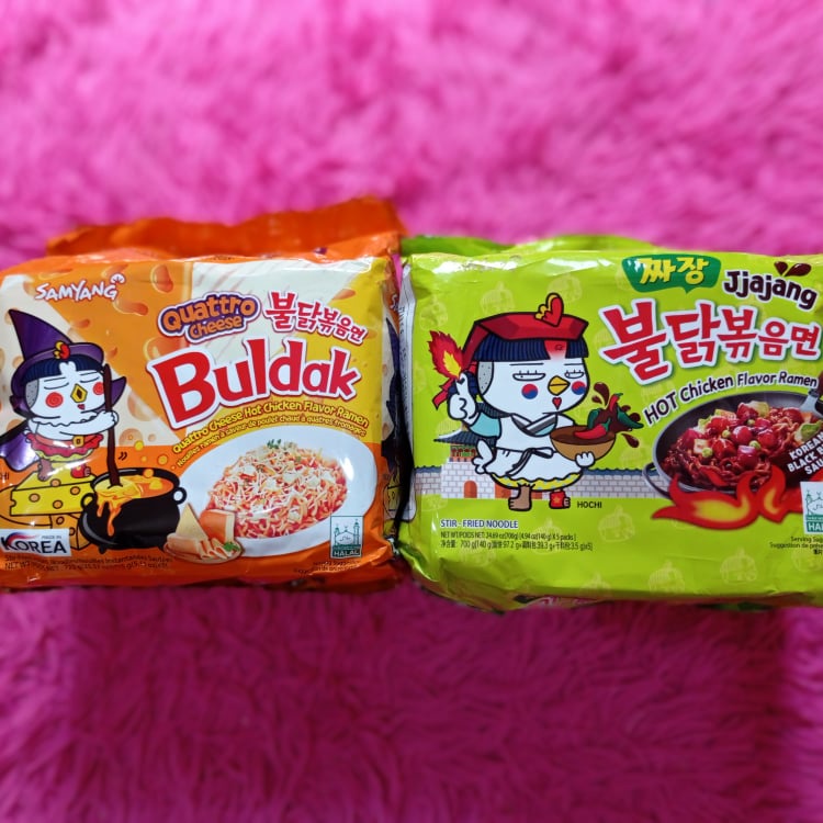 Samyang Buldak Korean Fire Noodles Original Spicy 2x Spicy Red 3x