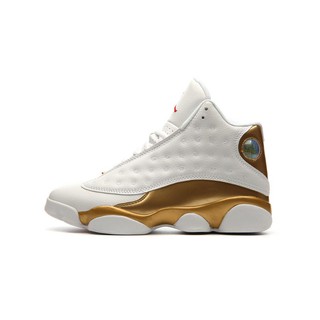 jordan 13 white and gold