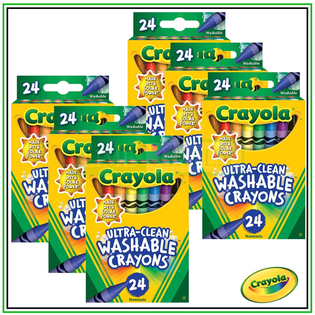 Crayola UltraClean Washable Crayons 24 Color Washing Crayons Box