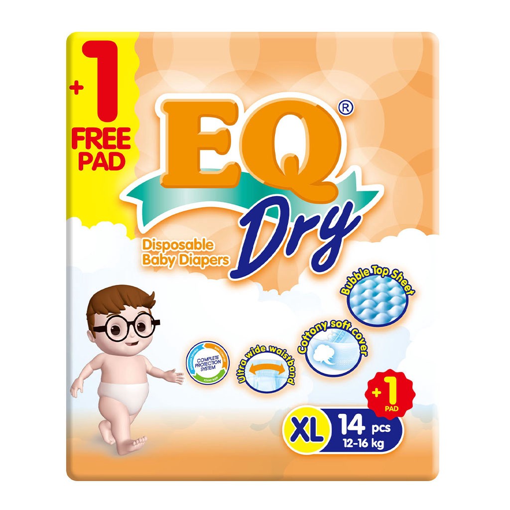 EQ Dry Baby Diaper Travel Pack Extra Large 14's Shopee Philippines