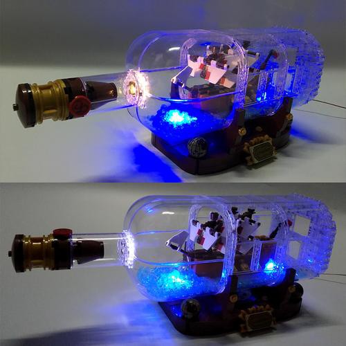 Ship In A Bottle Lighting Led Light Kit For Lego 21313 16051