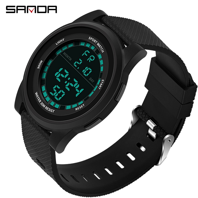 SANDA 2019 Super Slim Digital Watch Men Waterproof 3ATM Men Watches ...