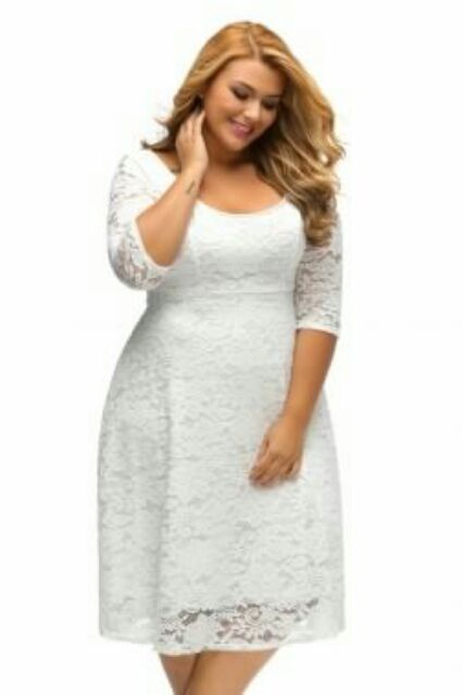 white dress for plus size ladies