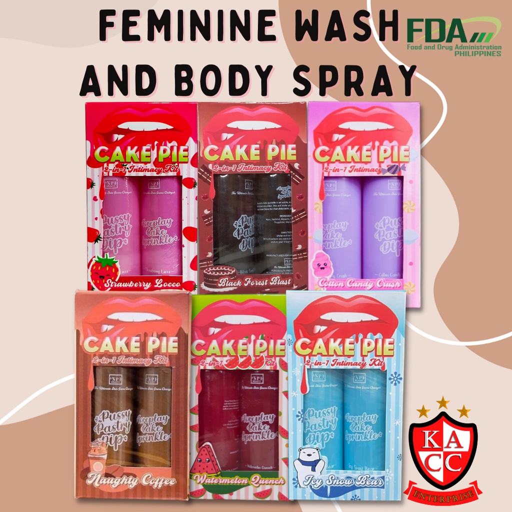 [KACC] Cake Pie 2 in 1 Intimacy Kit + Edible Spray Set Best feminine