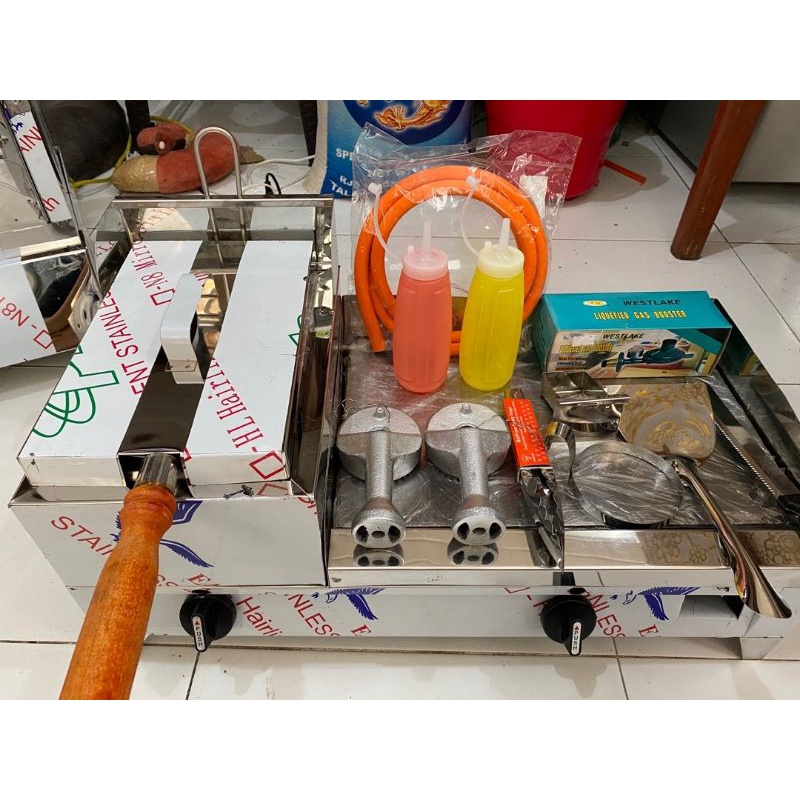 12x12 Burger Grill with Deep Fryer with Gas Hose and