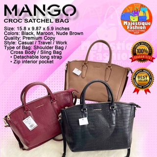 MANGO Large Tote Bag for Woman with Zipper