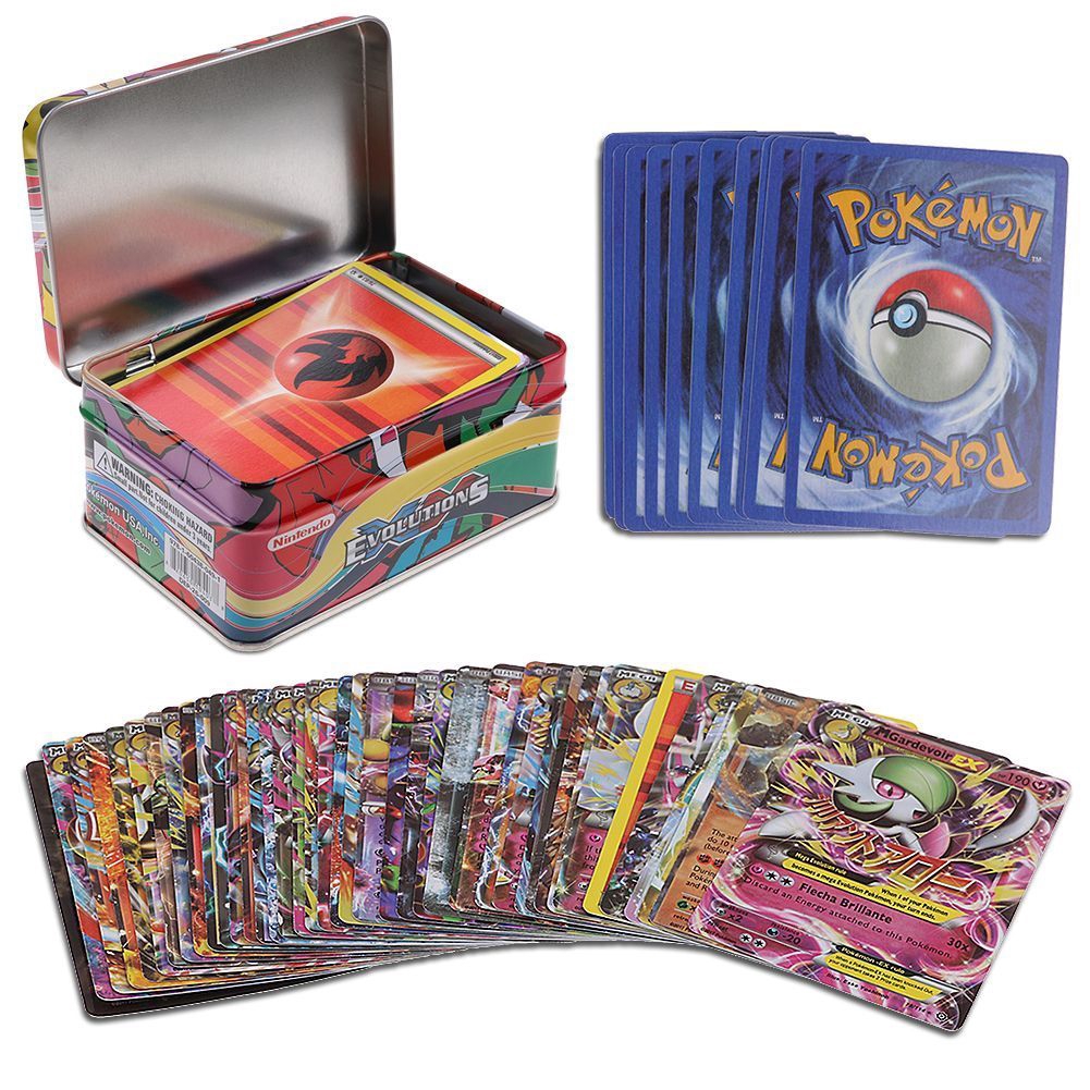 42PCS Pokemon Cards Pokemon Trading Card Sun&Moon Cards in Metal Box