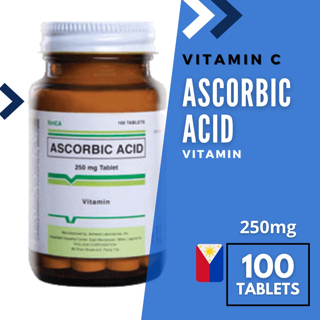 Rhea Ascorbic Acid ( Vitamin C ) 250mg 100 tablets Shopee Philippines