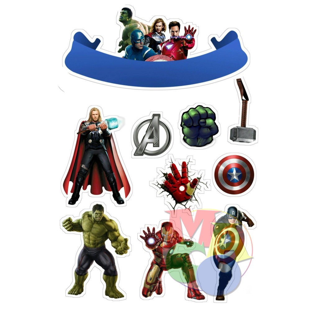 Avengers theme cake toppers Marvel cake toppers | Shopee Philippines