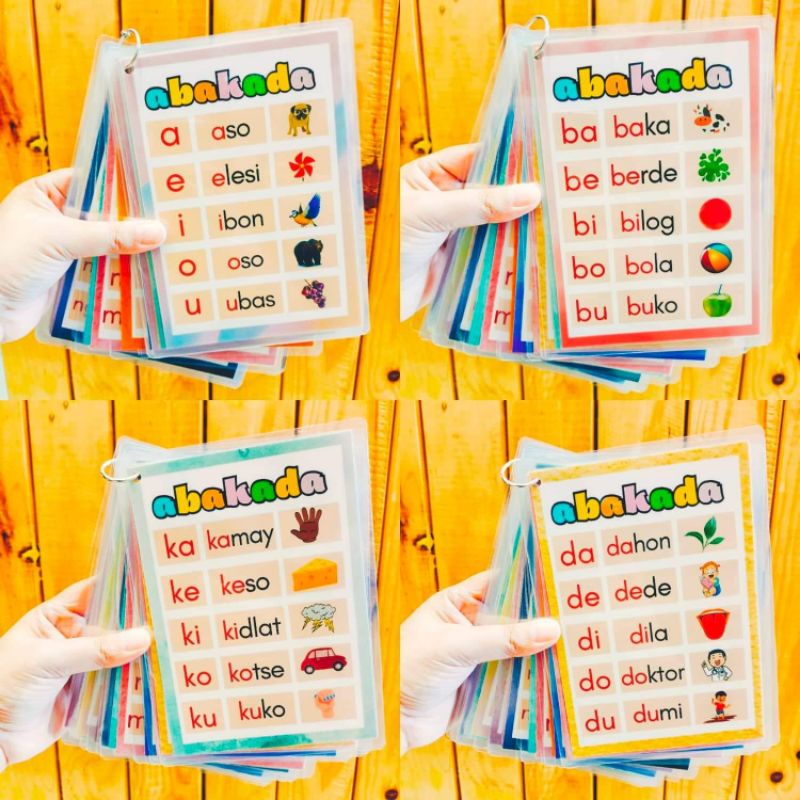 Abakada Pantig Tagalog Primary Reading Laminated Educational Flashcards