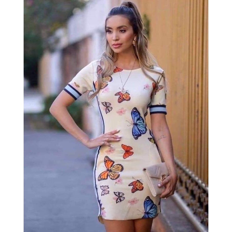 butterfly bodycon dress