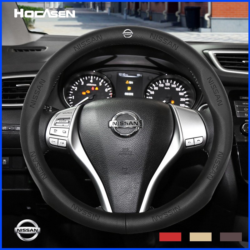 No Smell Thin All Model Nissan Leather Steering Wheel Cover Fit Almera