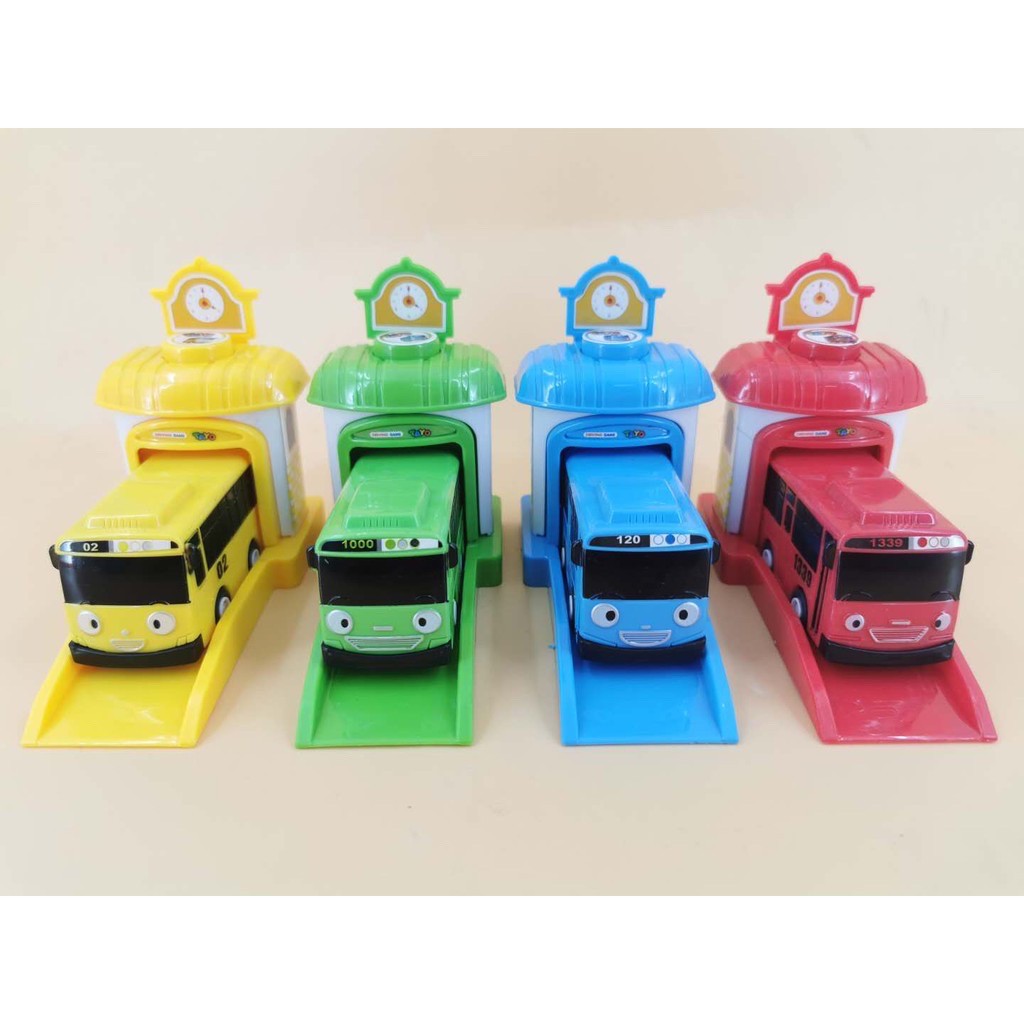 On hand Tayo The Little Toy Bus Garage Push and Go Parking Stations Toy