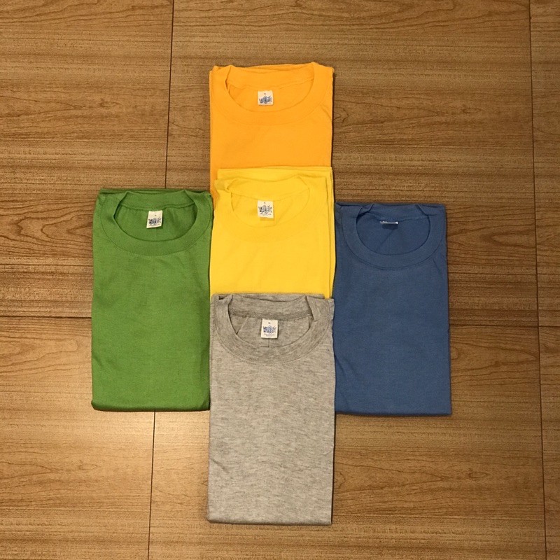 Yalex White Label Long Sleeves Tshirt shirt(Lt.Colors)-Mix  Topdye,Lt.Blue,Y.Gold,C.Yellow,Ap.Green