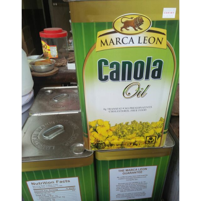 Canola Oil, Marca Leon 1 tin (17kg) Shopee Philippines