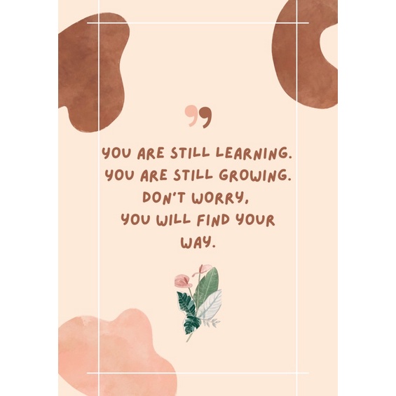 Laminated Quotes Wall Decor A4 Size Shopee Philippines