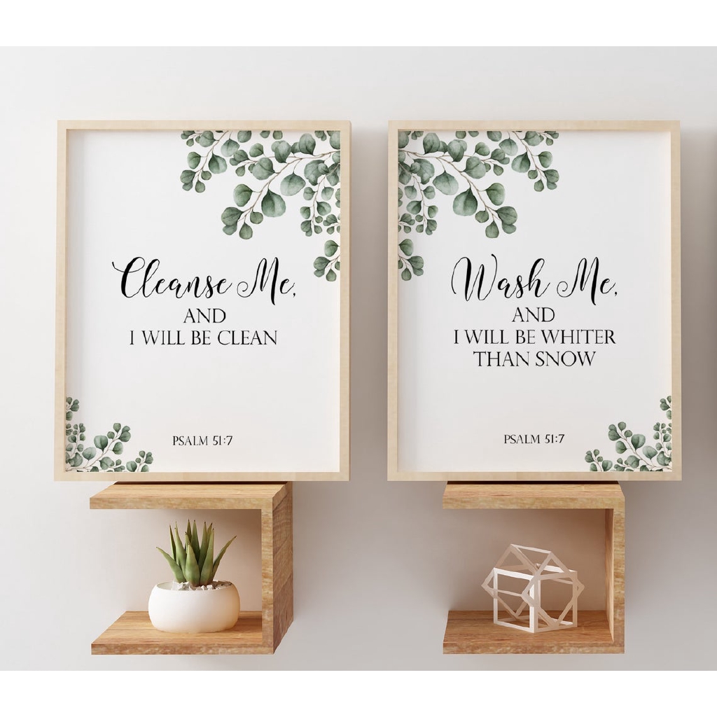 2pcs/set Cleanse Me and I Will Be Clean Wash Me and I Will Be Whiter