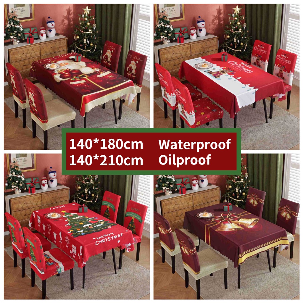 [Christmas New year tablecloth chair cover] New Christmas tablecloth