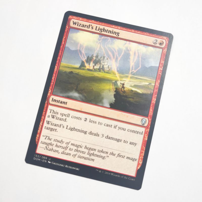 MTG Card WIZARD'S LIGHTNING Magic the Gathering Trading Card Game Red |  Shopee Philippines