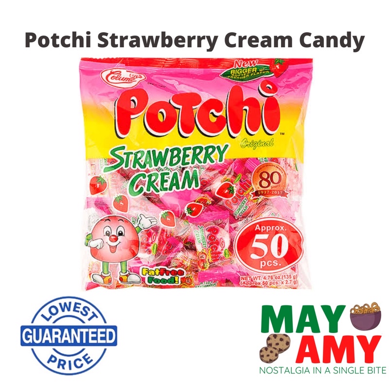Potchi Strawberry Cream Gummy Candy 50pcs Shopee Philippines