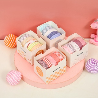 Oumi 5pcs/Box Solid Color Masking Tape Diary Scrapbooking DIY Decoration Washi Tape