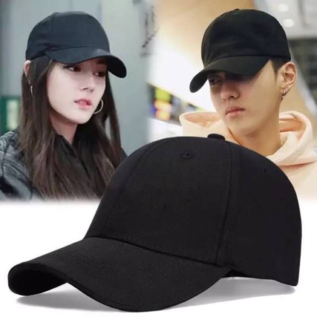 Plain black Baseballcap/Plain Bullcap | Shopee Philippines