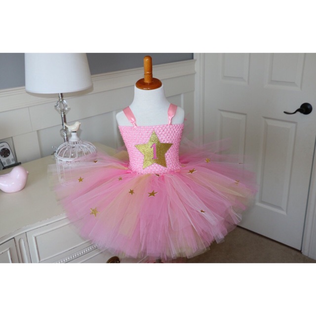 PRETTY Twinkle Little Star Pink Tutu Dress