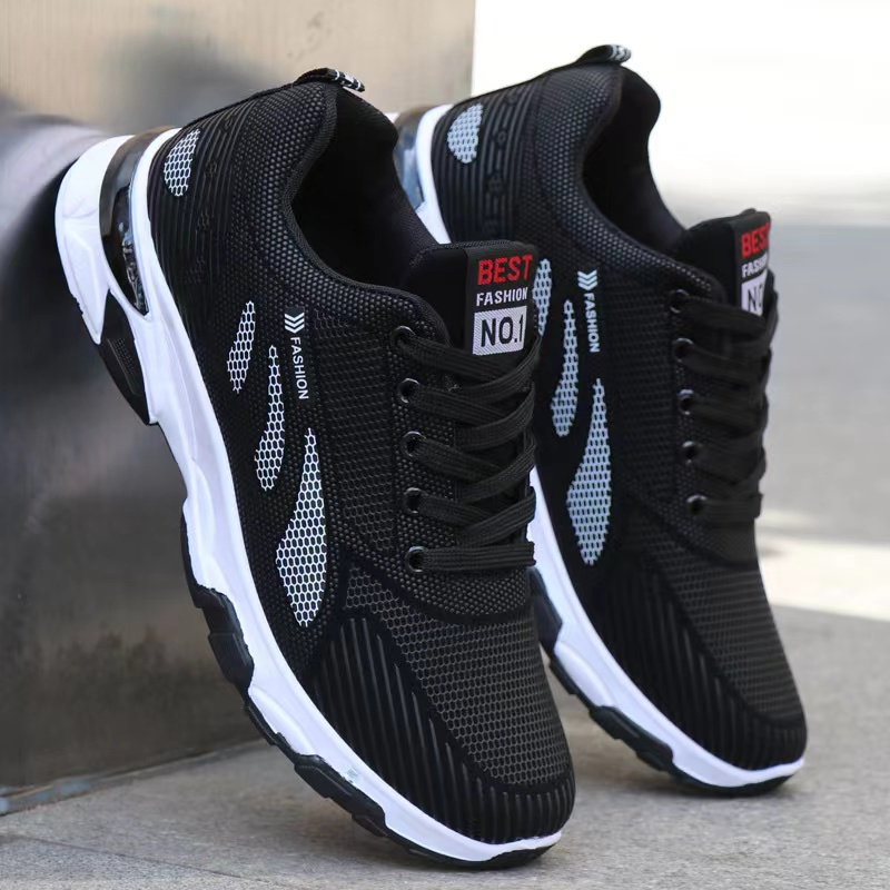 Ready Stock men's Sneakers shoes casual shoes sports shoes Black Size