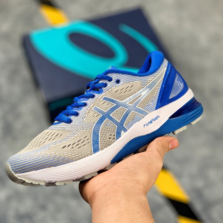blue and gray sneakers