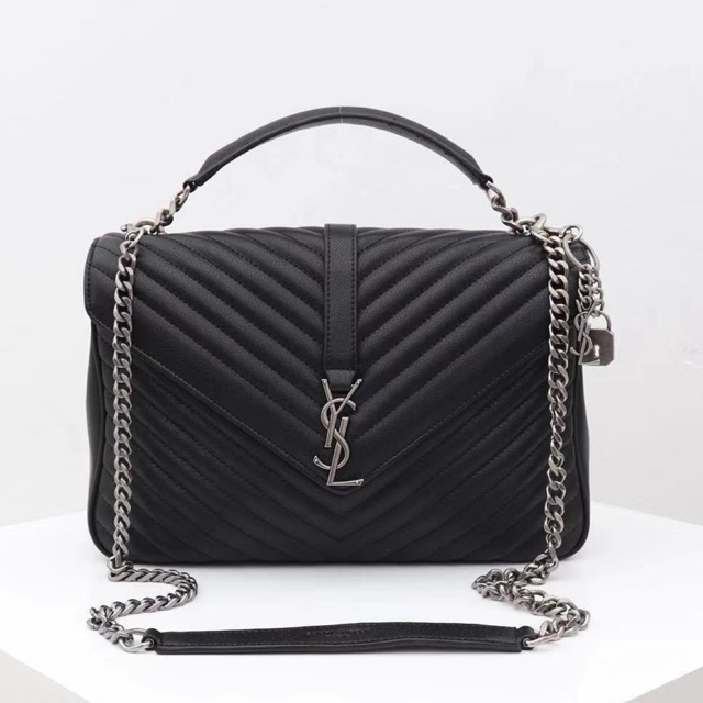 ysl college bag medium grey