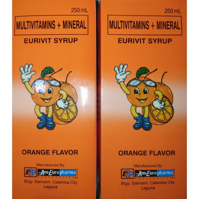 Multivitamins + Minerals EURIVIT 250mL Exp Date Oct 2023 Shopee