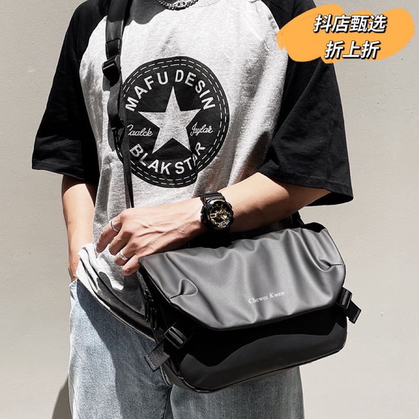 Liu Tao Chewes Kwen men s shoulder bag messenger motorcycle trendy small backpack
