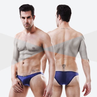 Sexy Underwear Men  Briefs Ice Silk Gay Mesh for Man
