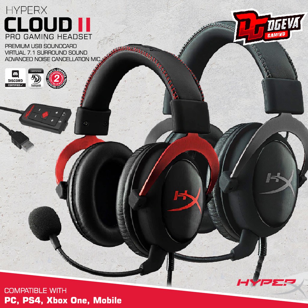 Hyperx Cloud Ii Gaming Headset - Hyperx Cloud 2 Gaming Headset Official  Warranty 2 Years | Shopee Philippines