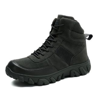 black suede tactical boots