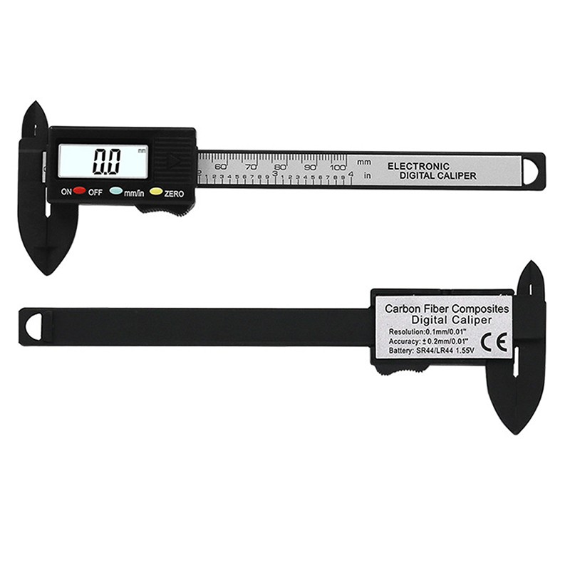 Digital Calipers 150mm 6inch LCD Electronic Vernier Caliper Carbon Fiber Micrometer Gauge with