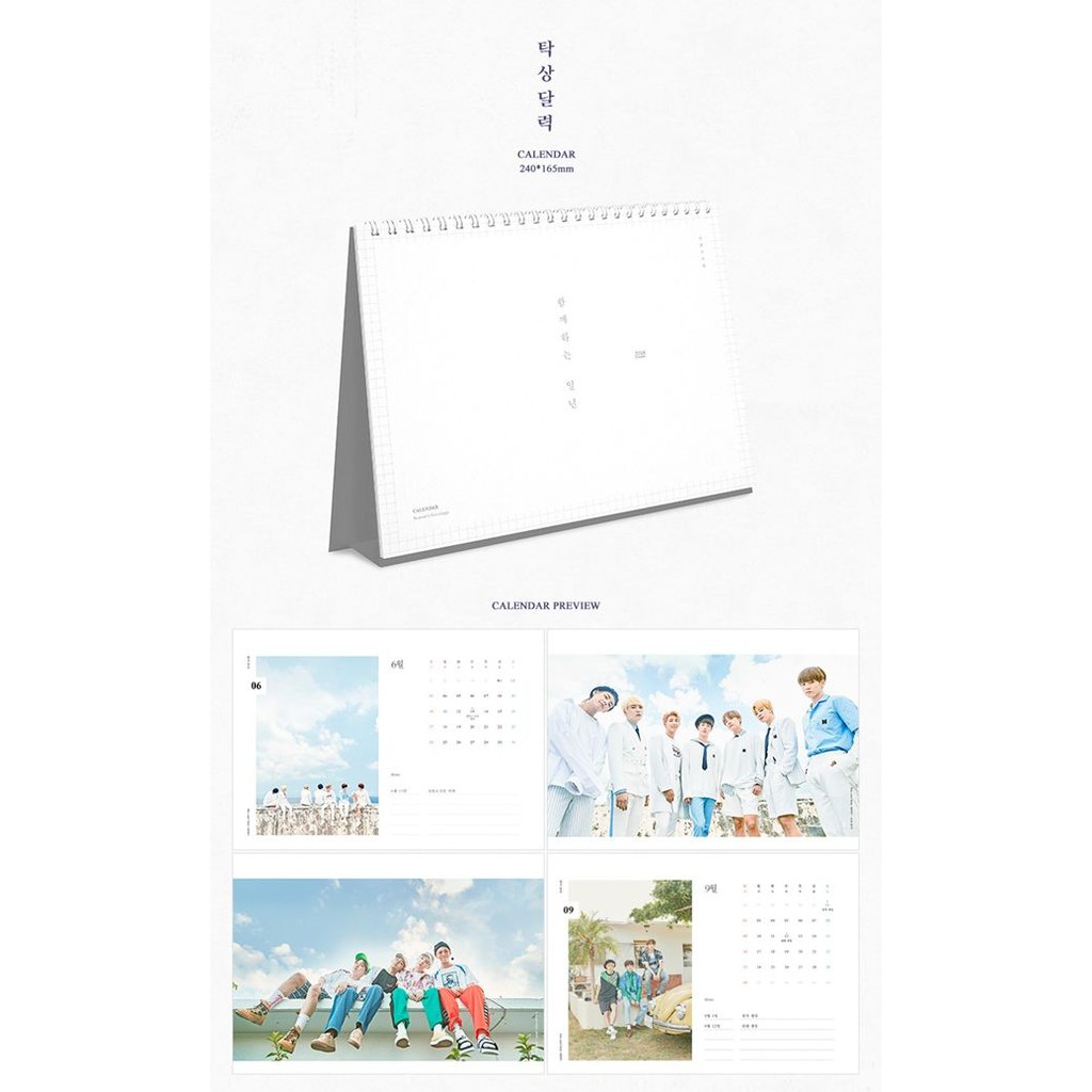 Official Bts 18 Season S Greetings Desk Calendar Shopee Philippines