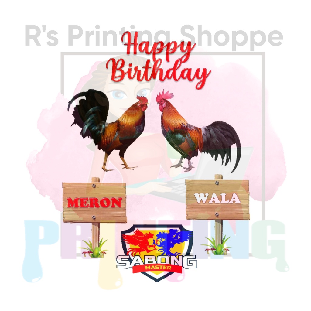 Sabong Cake Toppers Free Edit Of Name Shopee Philippines