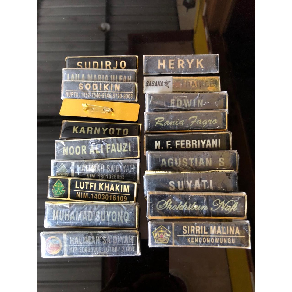 Nametag / Chest name tag / Chest name tag / Brass Safety Pin