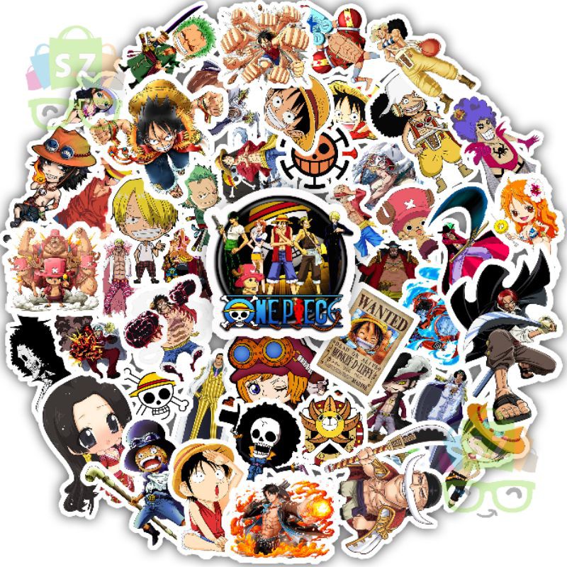 Anime Sticker 55pcs/set ONE PIECE Mixed Doodle Water Proof Stickers ...