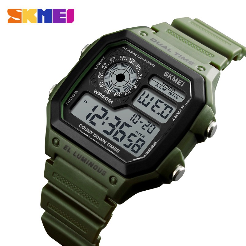 Skmei 1299 Casual Luxury Led Digital Sport Watch Waterproof For Men