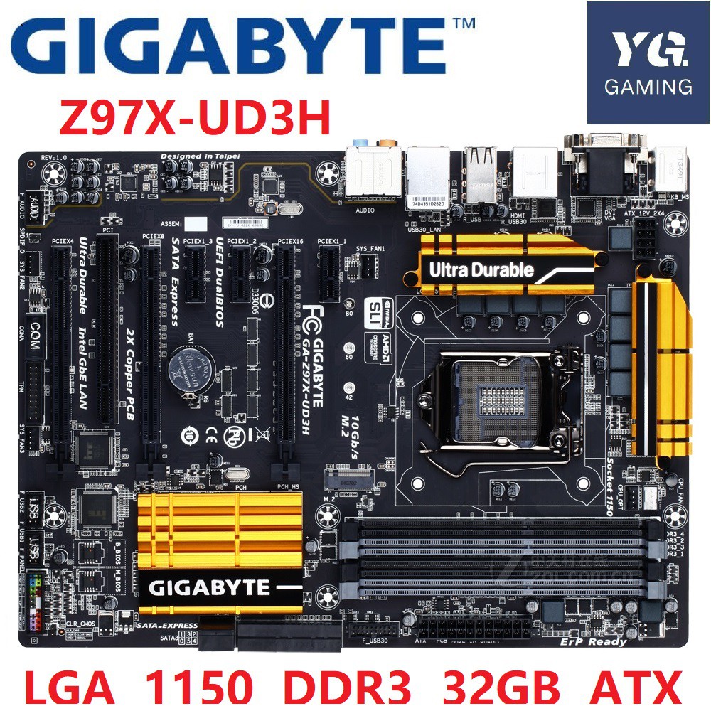 GIGABYTE Z97X + Intel4790K + GSkill 32GB