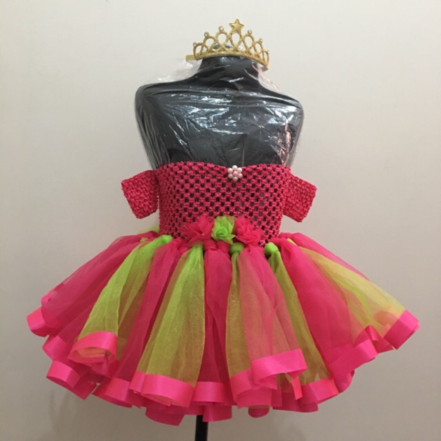 pink tulle baby dress