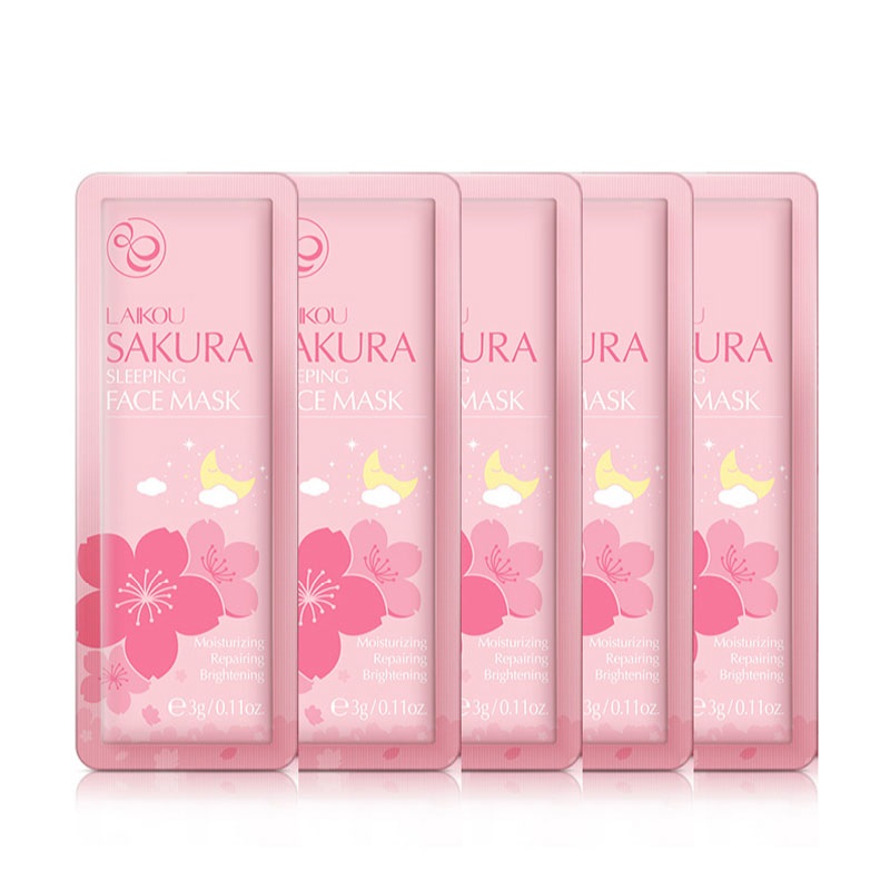 LAIKOU Sakura Essence Sleeping Mask NoWash Cherry Blossoms Face Masks