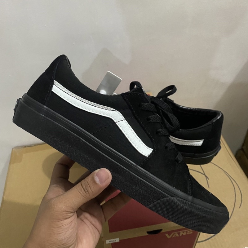 Vans Skate Low Black/marshmallow (men and women size) | Shopee Philippines