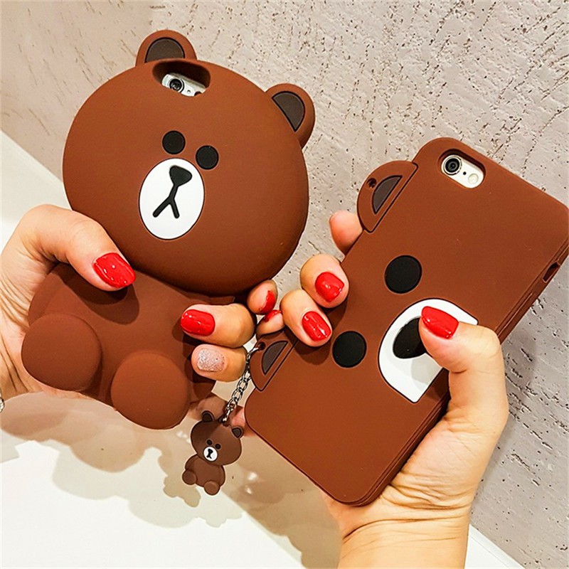 Korea New Hot Teddy Bear Cute Animal Phone Case For iPhone 13 12 11 Pro ...