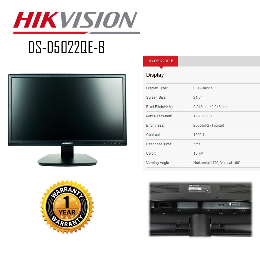 hikvision monitor 22