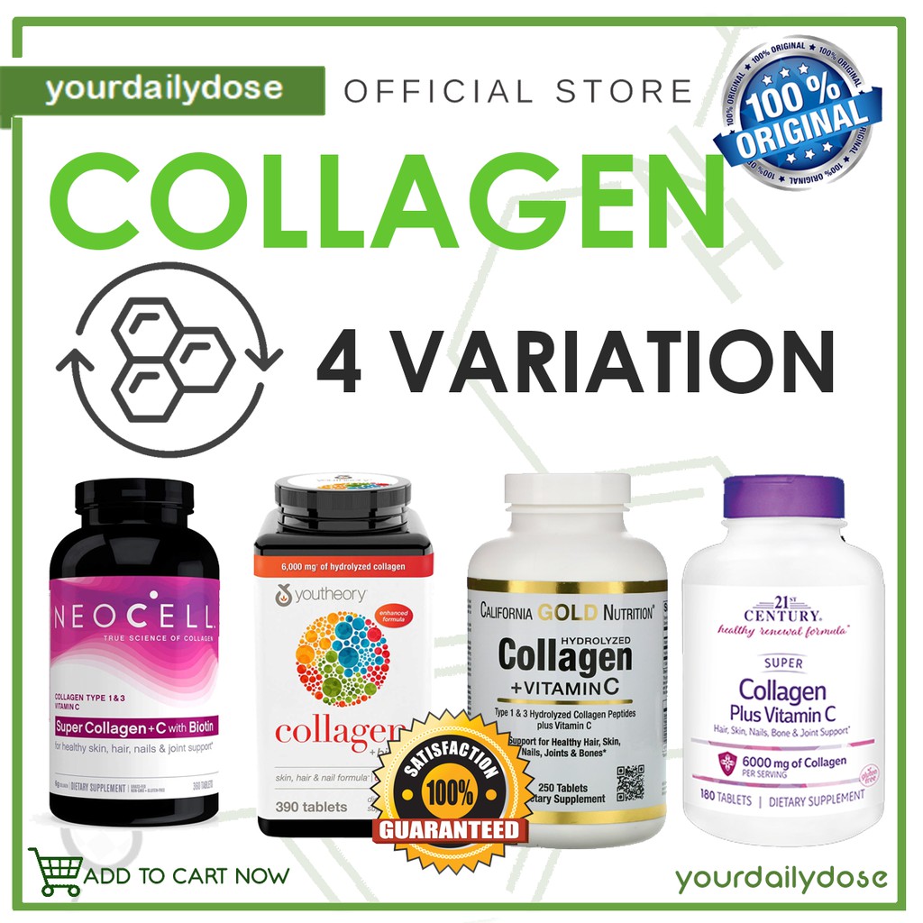On hand Collagen + Vitamin C 6000mg Sold Per Tablet NEOCELL YOUTHEORY ...