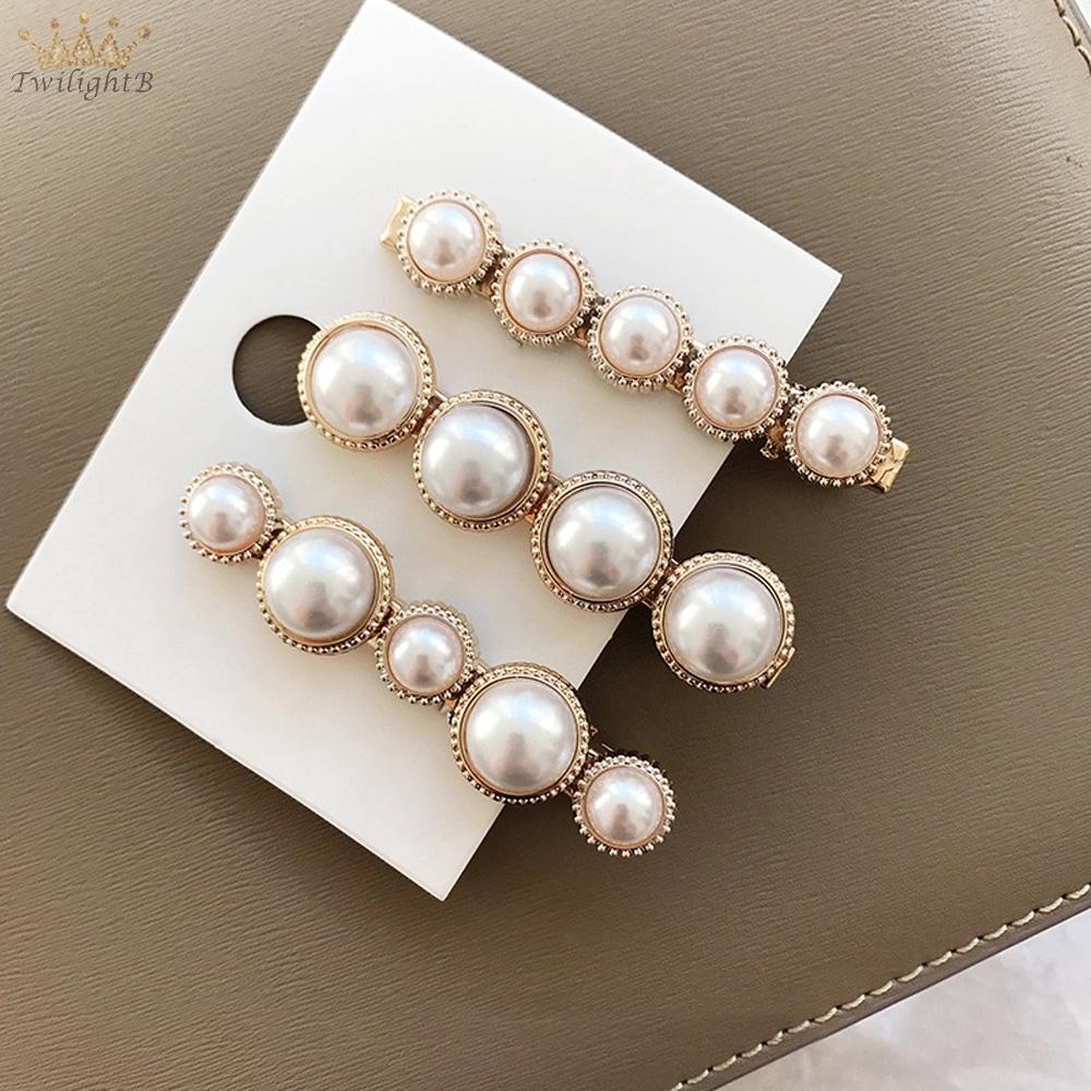 Women Pearl Crystal Acrylic Barrette Hairpin Hair Accessories Hair Clip Set Gift Women Pearl Crystal Acrylic Barrette Hairpin Hair Accessories Hair Clip Set Gift
