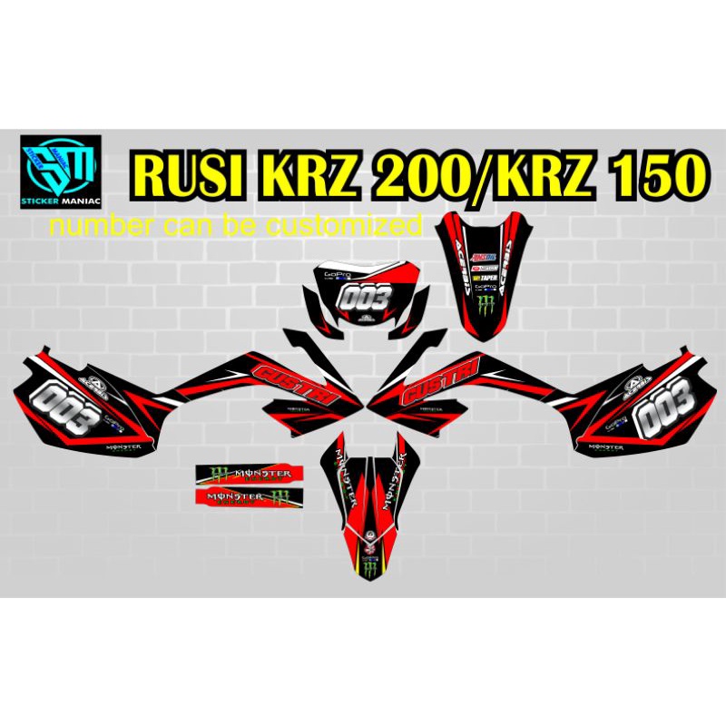 Rusi KRZ 200, Rusi KRZ 150 full body decals | Shopee Philippines